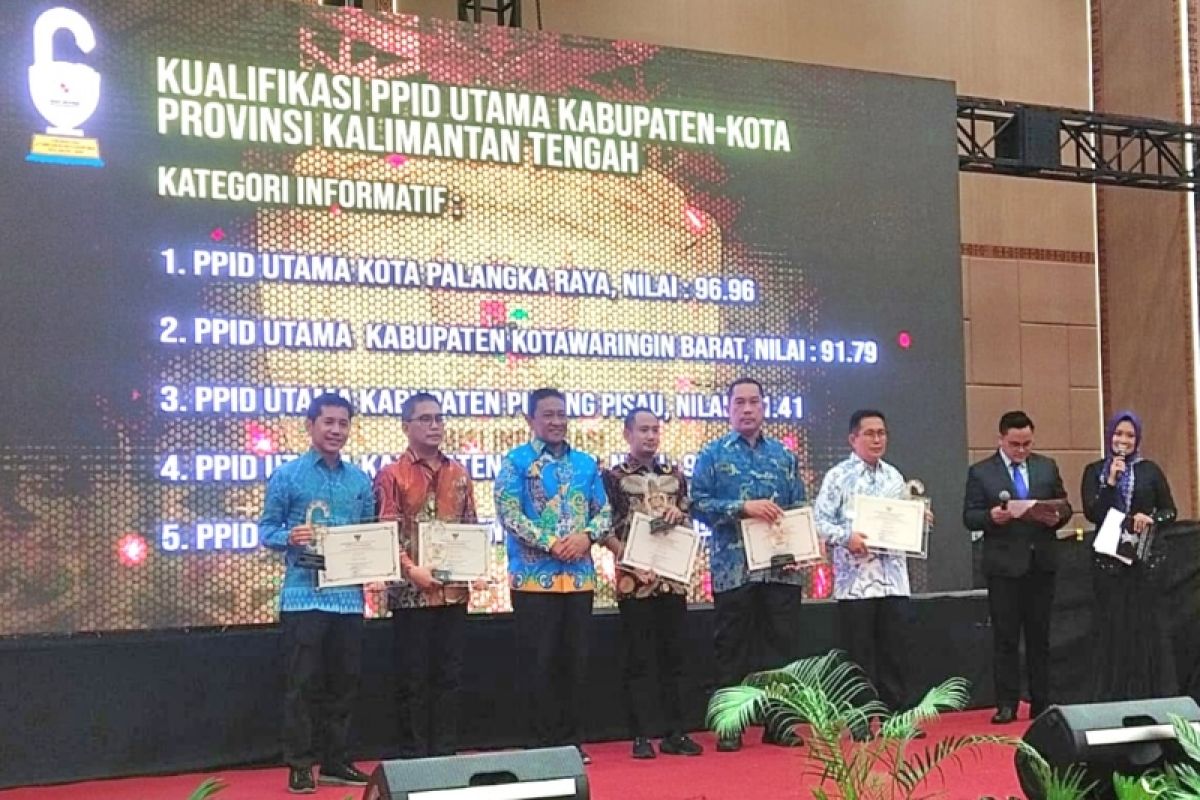 Pemkab Kapuas terima penghargaan Keterbukaan Informasi Badan Publik