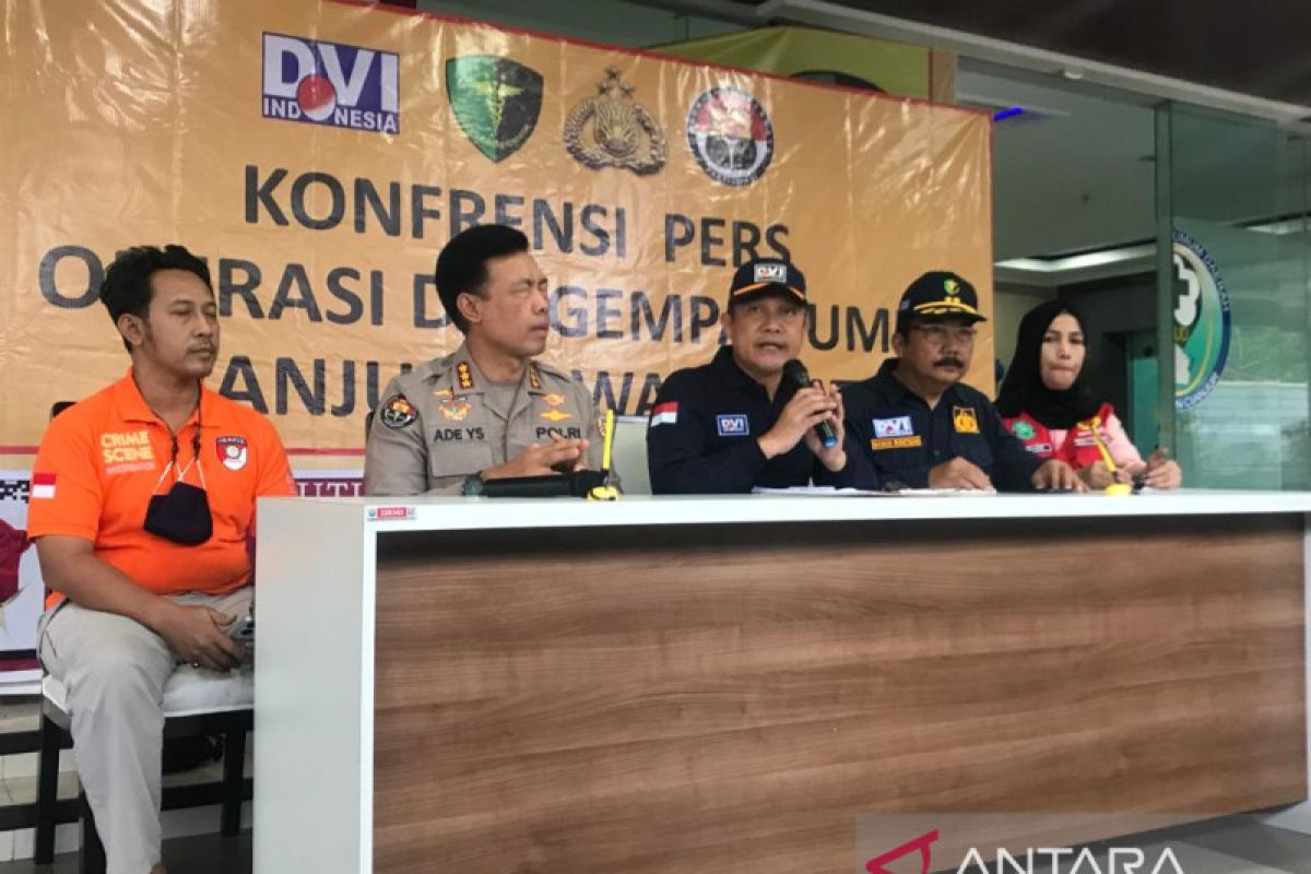 Tim DVI Polri identifikasi 10 jenazah korban gempa Cianjur