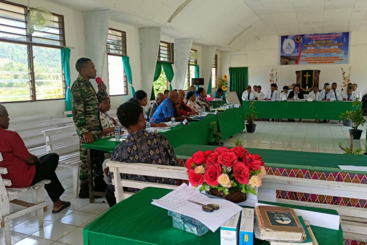 Koramil Biak Utara hadiri sidang jemaat ke XXVII GKI Damai Nermnu