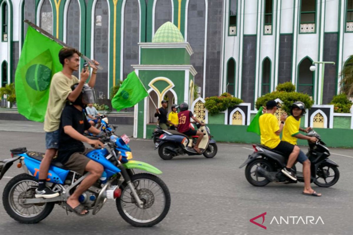 Warga Ternate antusias saat menonton Piala Dunia 2022