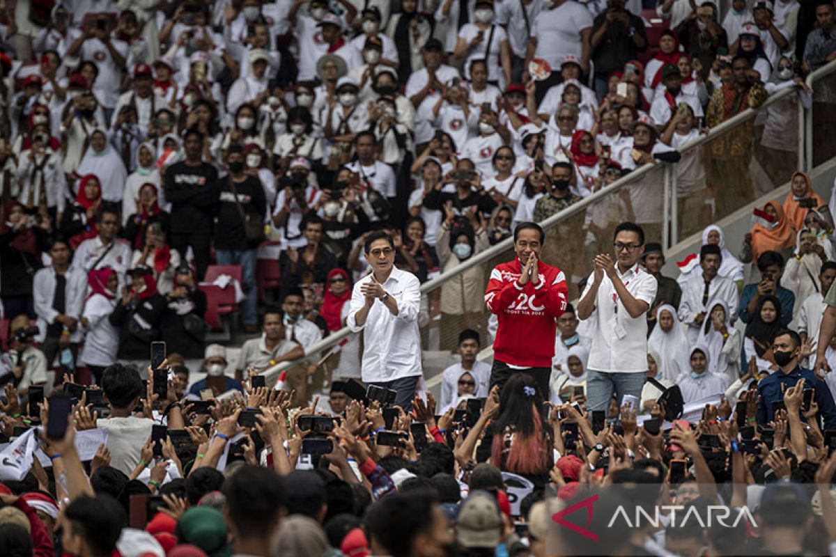 GBK digunakan relawan Jokowi karena belum renovasi untuk Piala Dunia