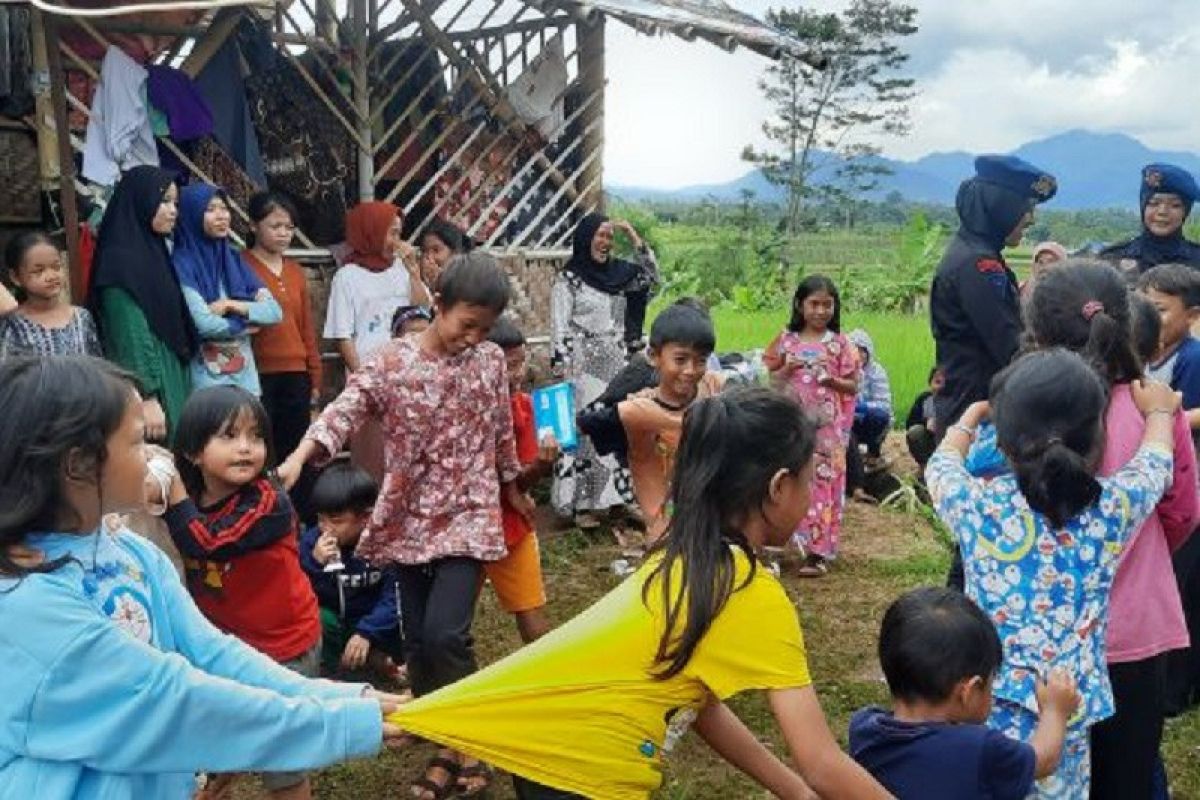 Keceriaan anak-anak penyintas gempa Cianjur ikut kegiatan pemulihan trauma