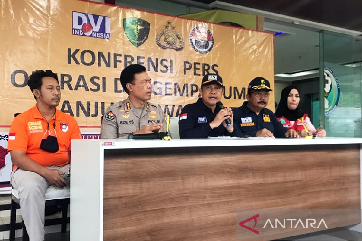 DVI Polri identifikasi 10 jenazah korban gempa Cianjur