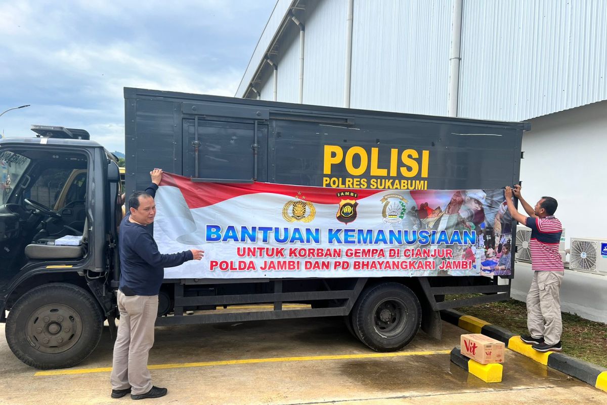 Polda Jambi kirim bantuan untuk korban gempa di Cianjur