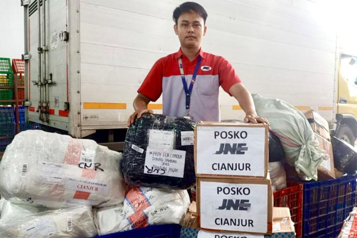 JNE bebaskan ongkos kirim bantuan bencana gempa Cianjur sampai 30 November