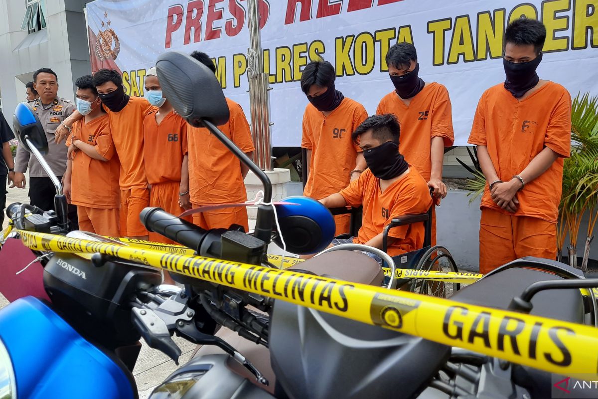 Polisi tangkap delapan tersangka curanmor di Tangerang