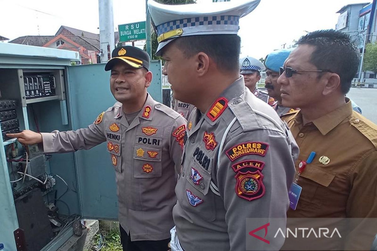 Polres Lhokseumawe pasang pengeras suara wujudkan tertib lalu lintas