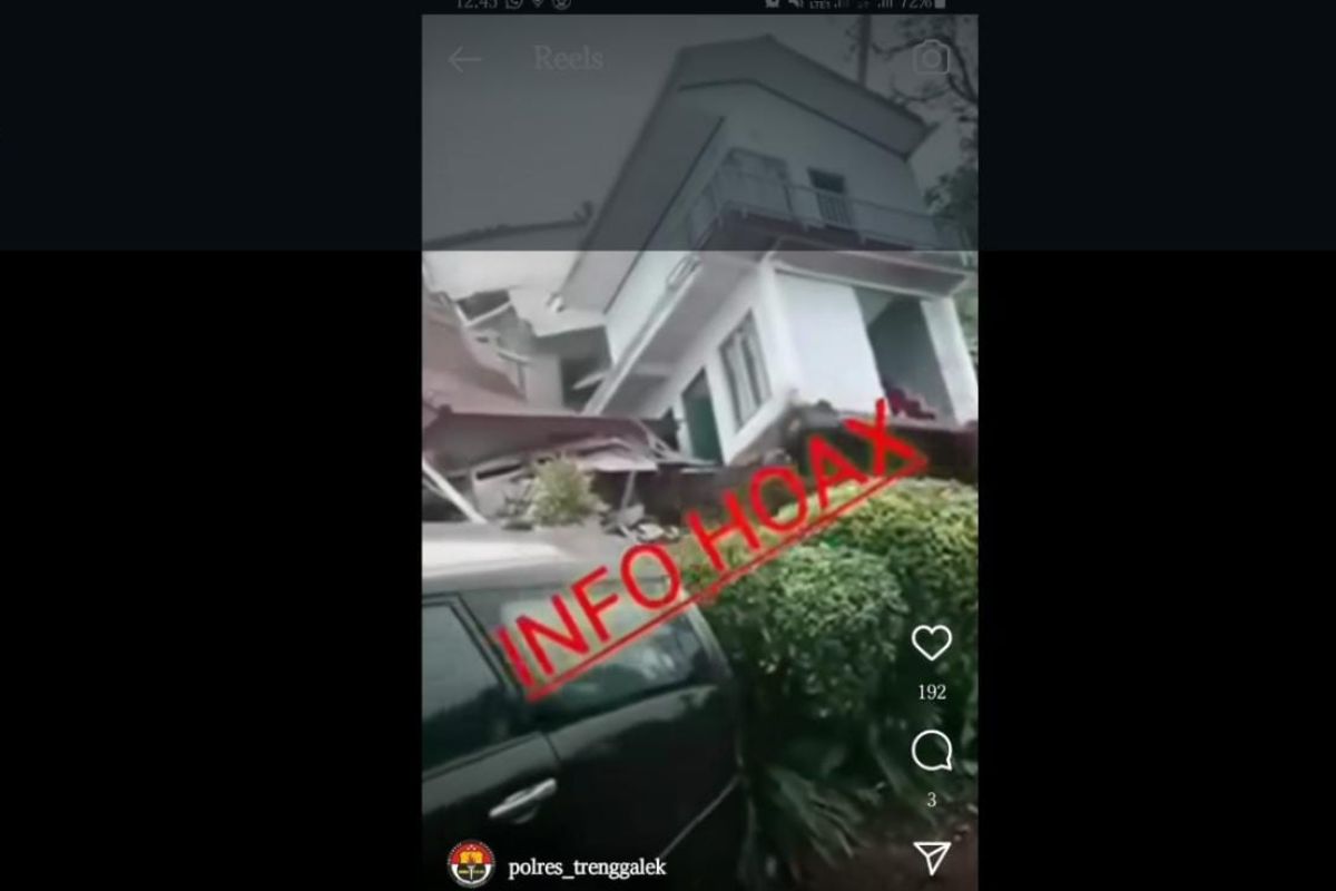 Polisi pastikan video longsor di Panggul hoaks