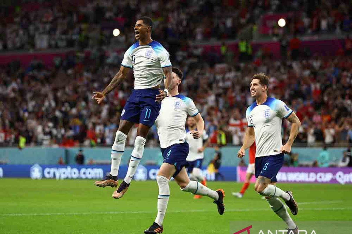 Timnas Inggris sementara tersubur cetak gol
