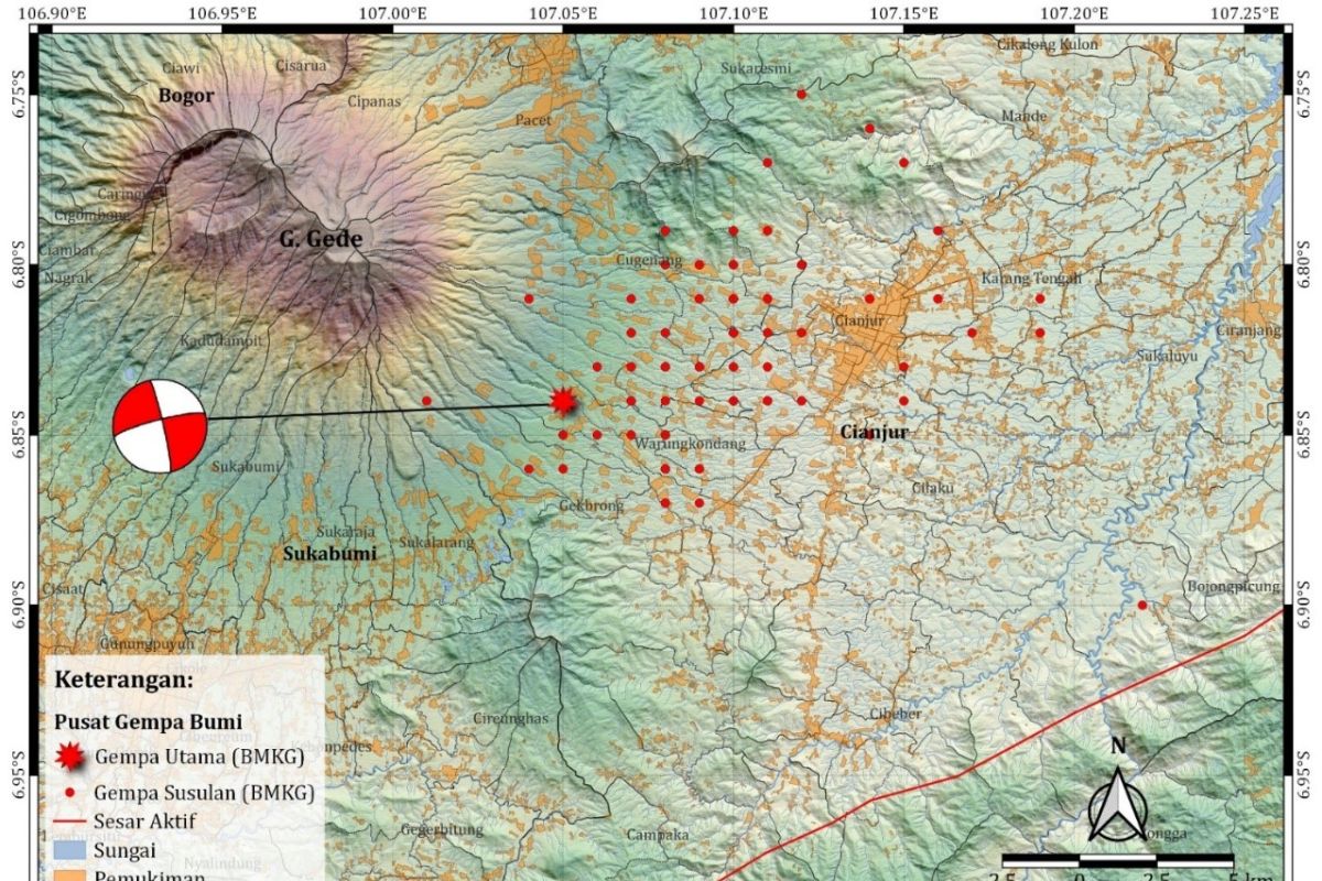 Badan Geologi rilis laporan tahap pertama analisis gempa bumi Cianjur