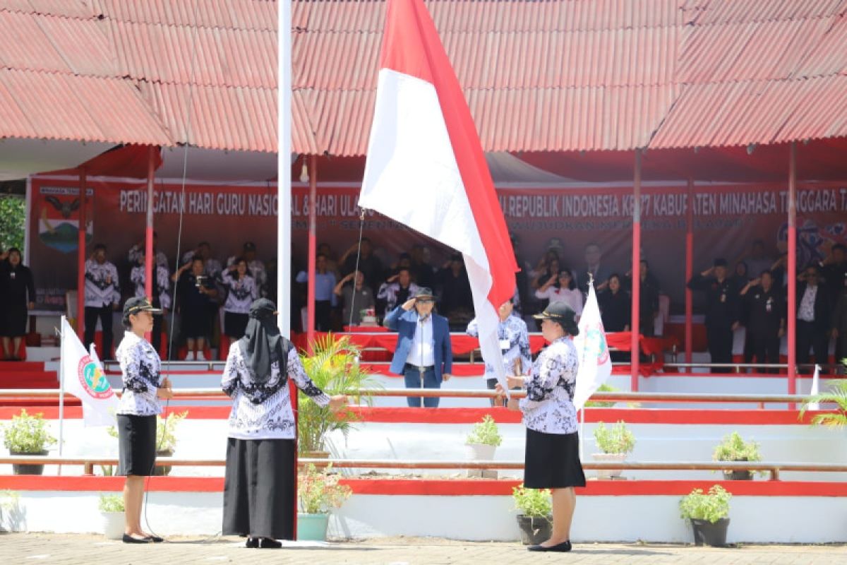 Peringati Hari Guru Nasional dan HUT ke-77 Persatuan Guru Republik Indonesia (PGRI) Pemkab Mitra