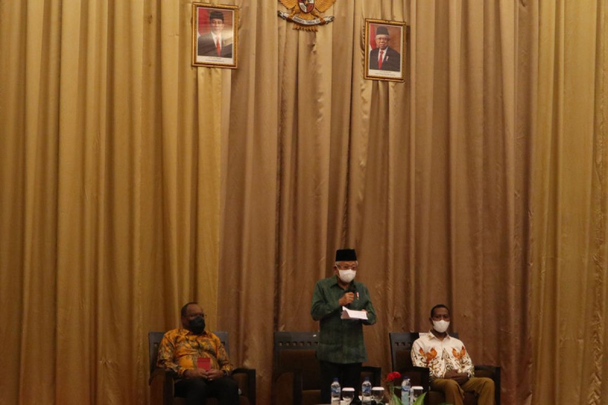 Ma'ruf Amin kutip slogan Bandara Merauke "Izakod Bekai Izakod Kai"