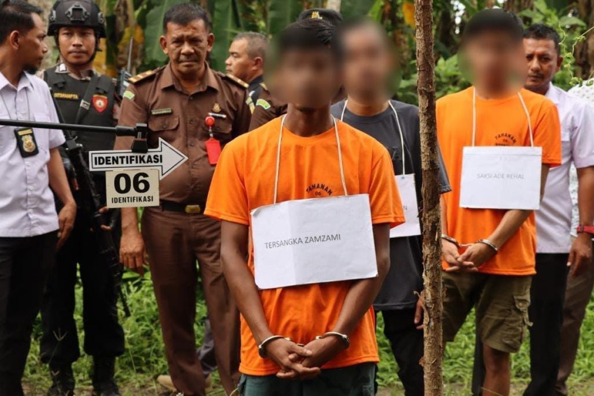 Polres Pijay reka ulang pengeroyokan warga hingga tewas