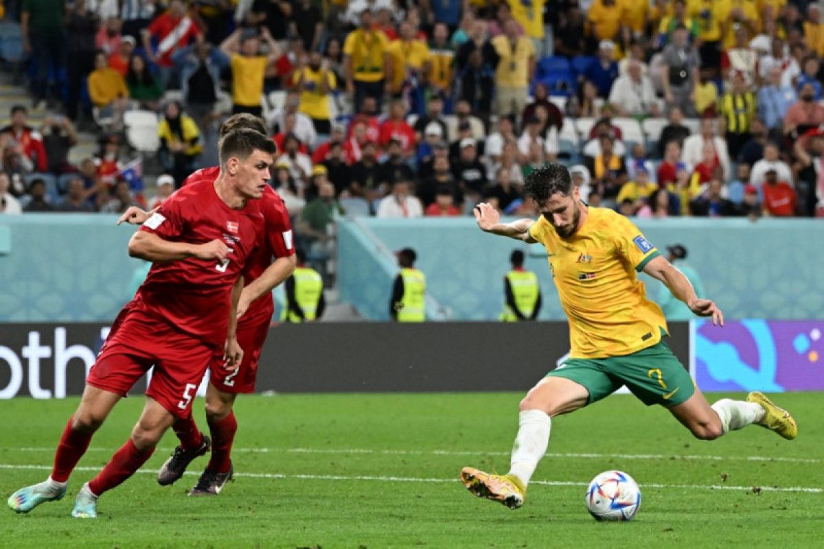 Piala Dunia 2022: Australia melaju ke babak 16 besar usai kalahkan Denmark 1-0