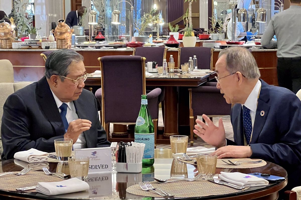 SBY-mantan Sekjen PBB Ban Ki-moon bertemu