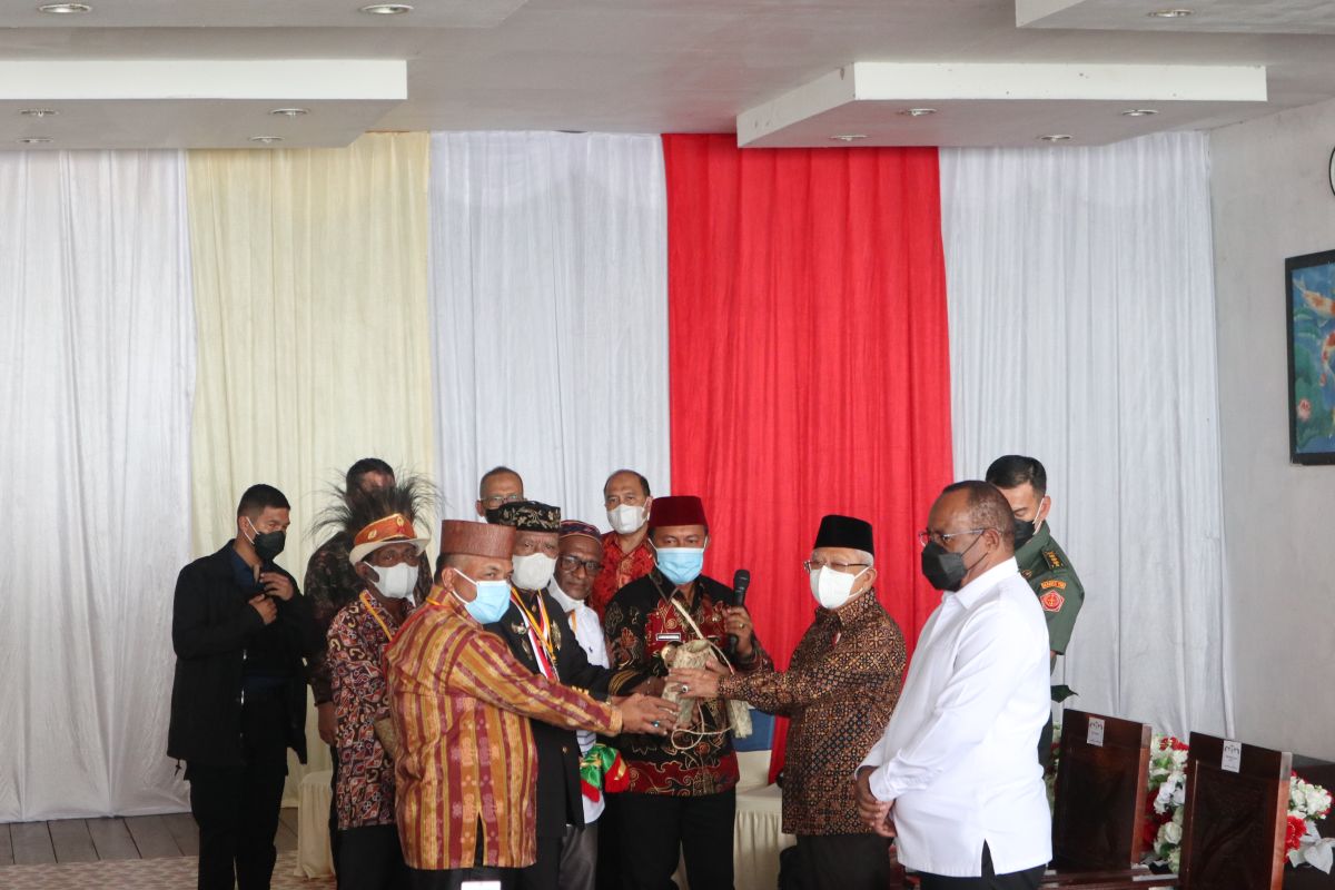 Wapres Ma'ruf sampaikan terima kasih atas sambutan meriah di Kaimana