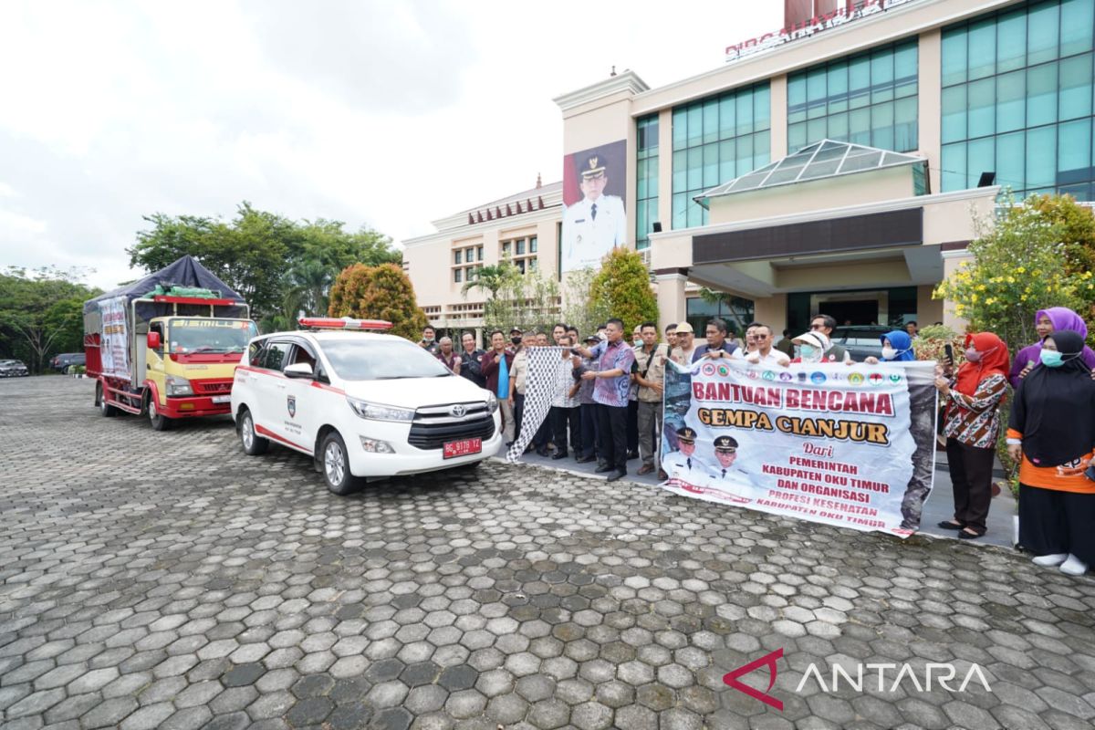 Organisasi kesehatan OKU Timur kirim bantuan untuk korban gempa Cianjur