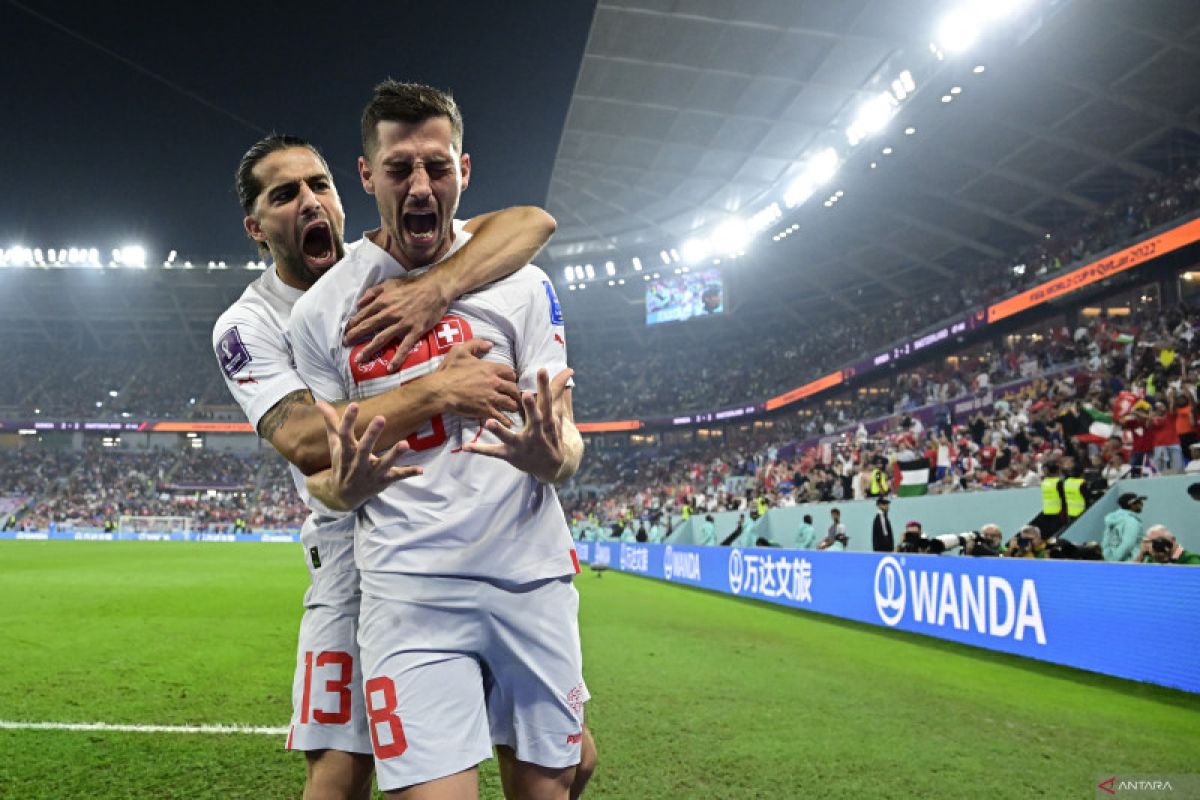 Piala Dunia- Swiss ke 16 besar usai menang 3-2 atas Serbia
