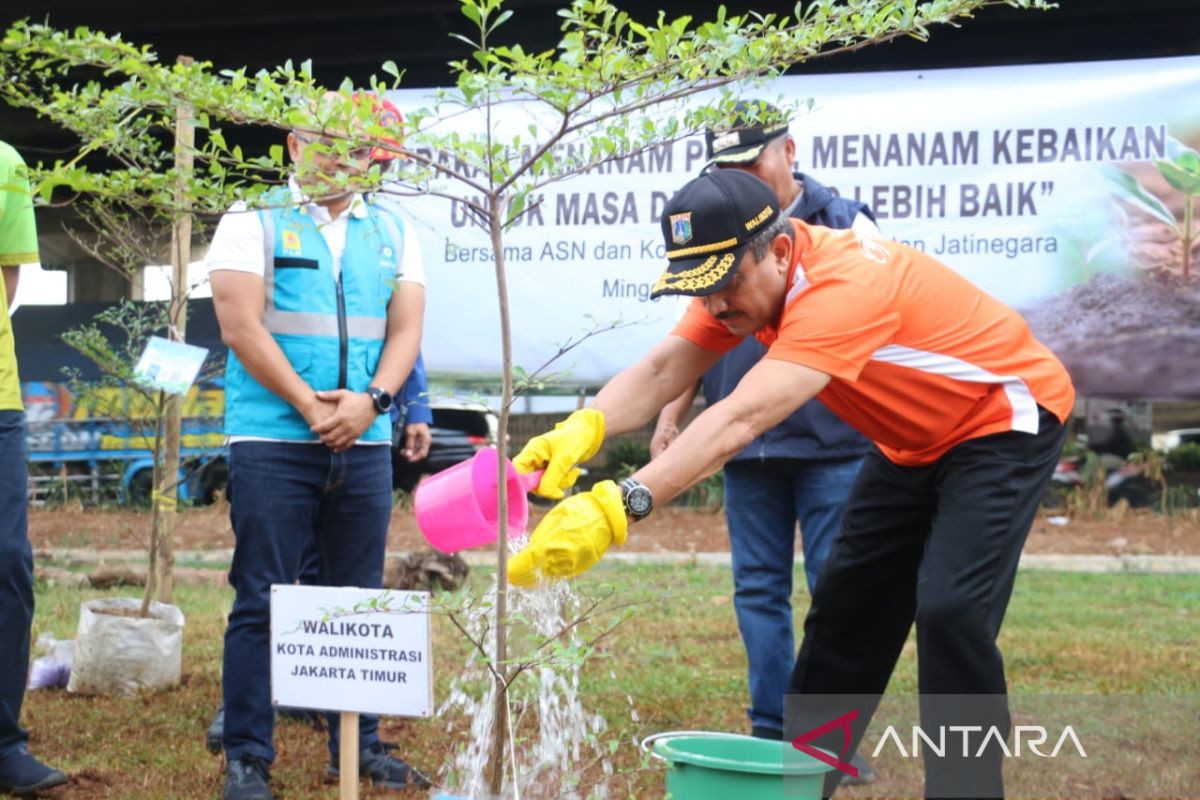 Pemkot Jaktim tanam 100 pohon di Jalan DI Panjaitan