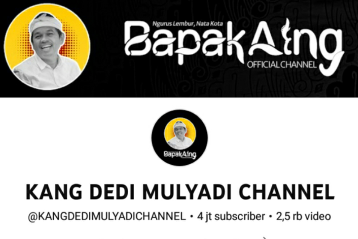 YouTube Dedi Mulyadi tembus 4 juta subscriber di tengah isu perceraian