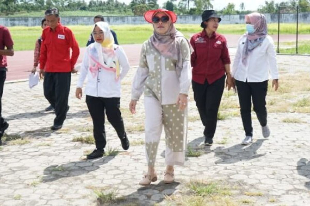 Pemkab Lampung Selatan bersama ketua PMI Lampung Selatan Tinjau Kesiapan Lokasi JUMBARA