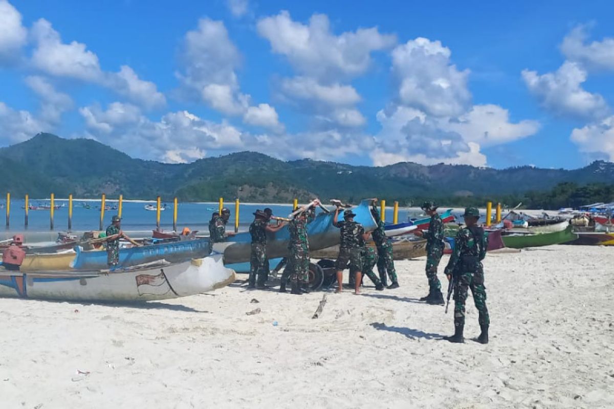 Kodim 1820/Lombok Tengah gelar pengamanan wilayah Pantai