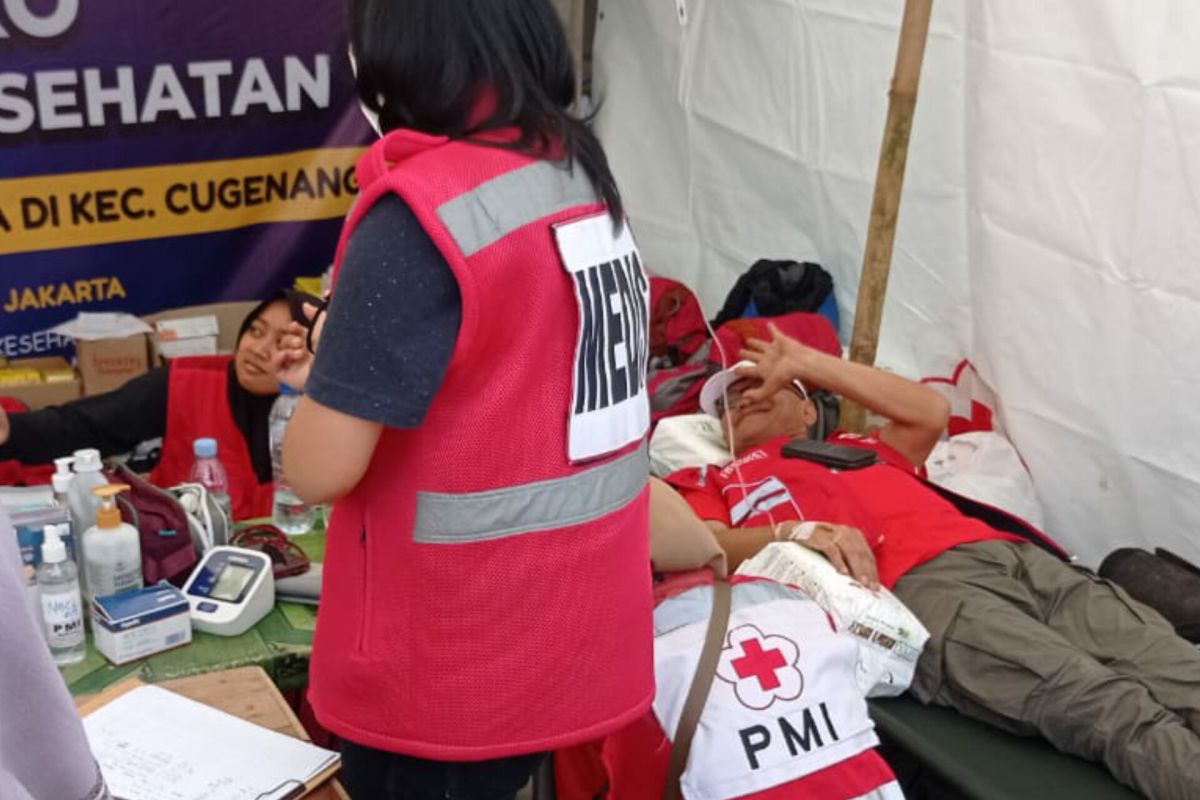 PMI Jaksel buka posko pelayanan kesehatan untuk korban gempa Cianjur