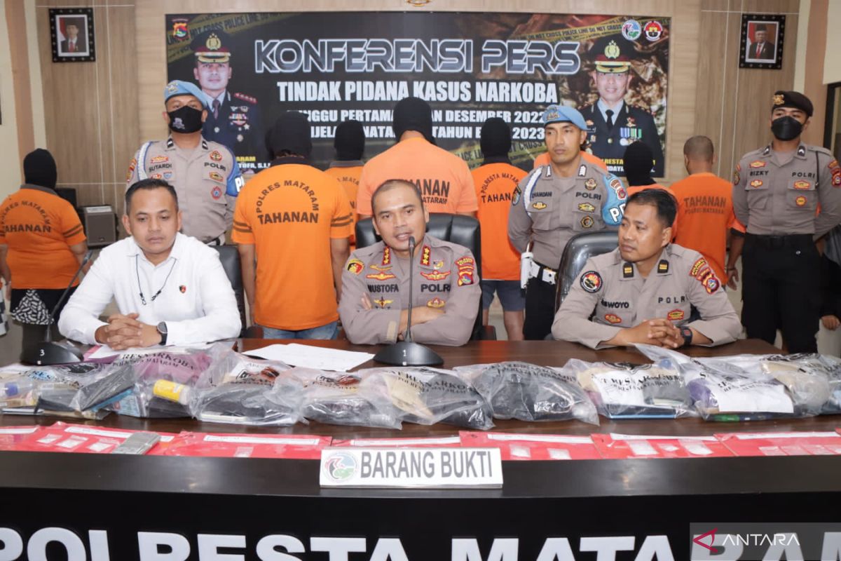 Polresta Mataram mengungkap 10 kasus peredaran narkoba dalam sepekan