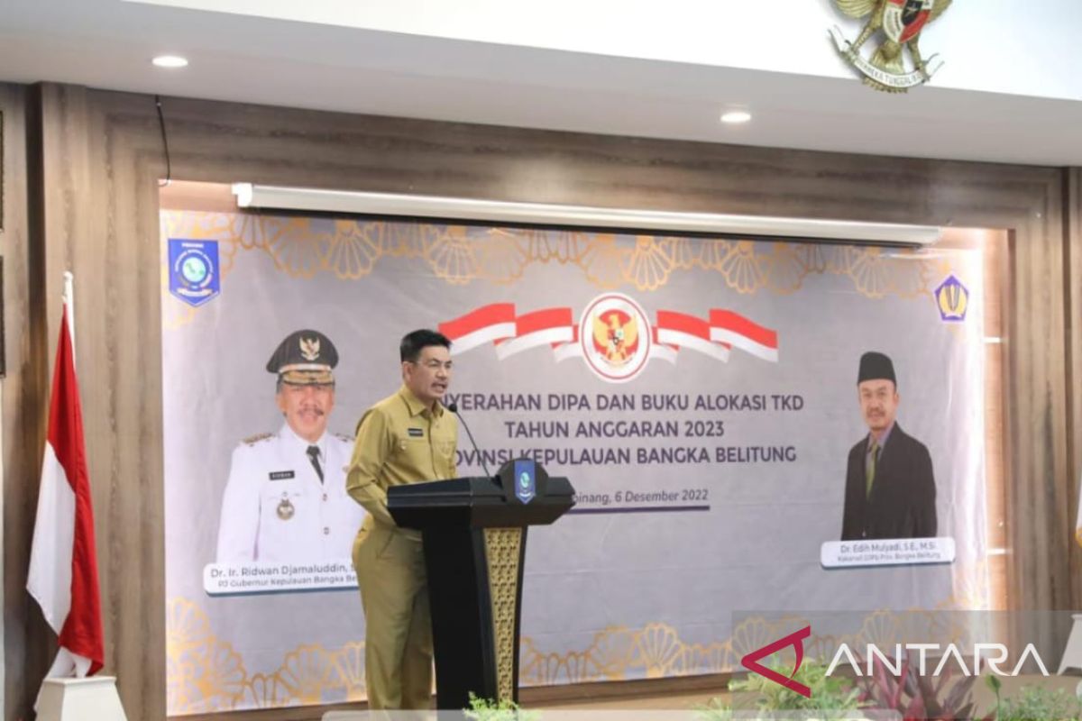 Sekda Babel sampaikan pesan Presiden Jokowi dalam penyerahan DIPA dan TKD Tahun 2023
