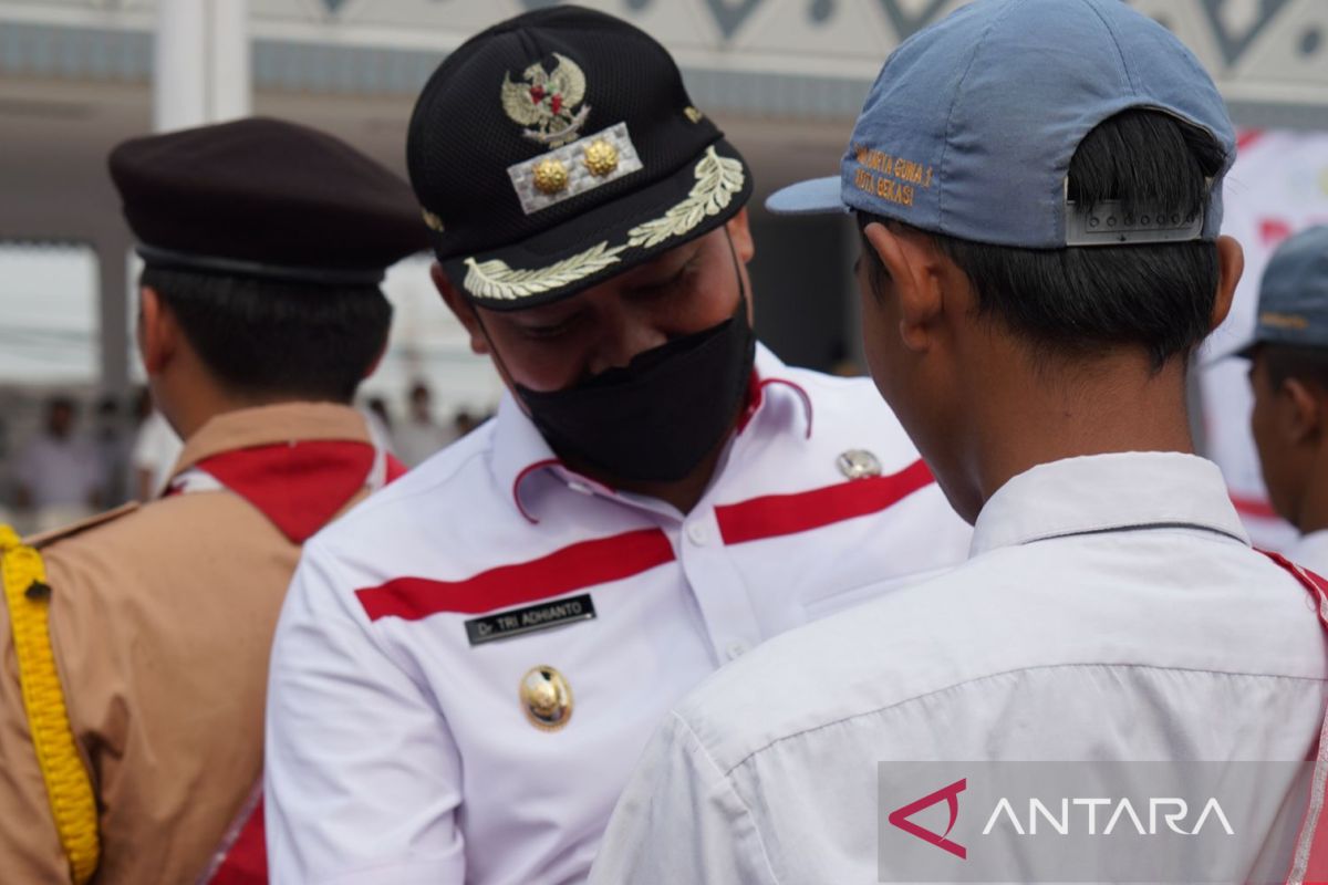 Ratusan pelajar Kota Bekasi deklarasi antitawuran dan tolak kekerasan