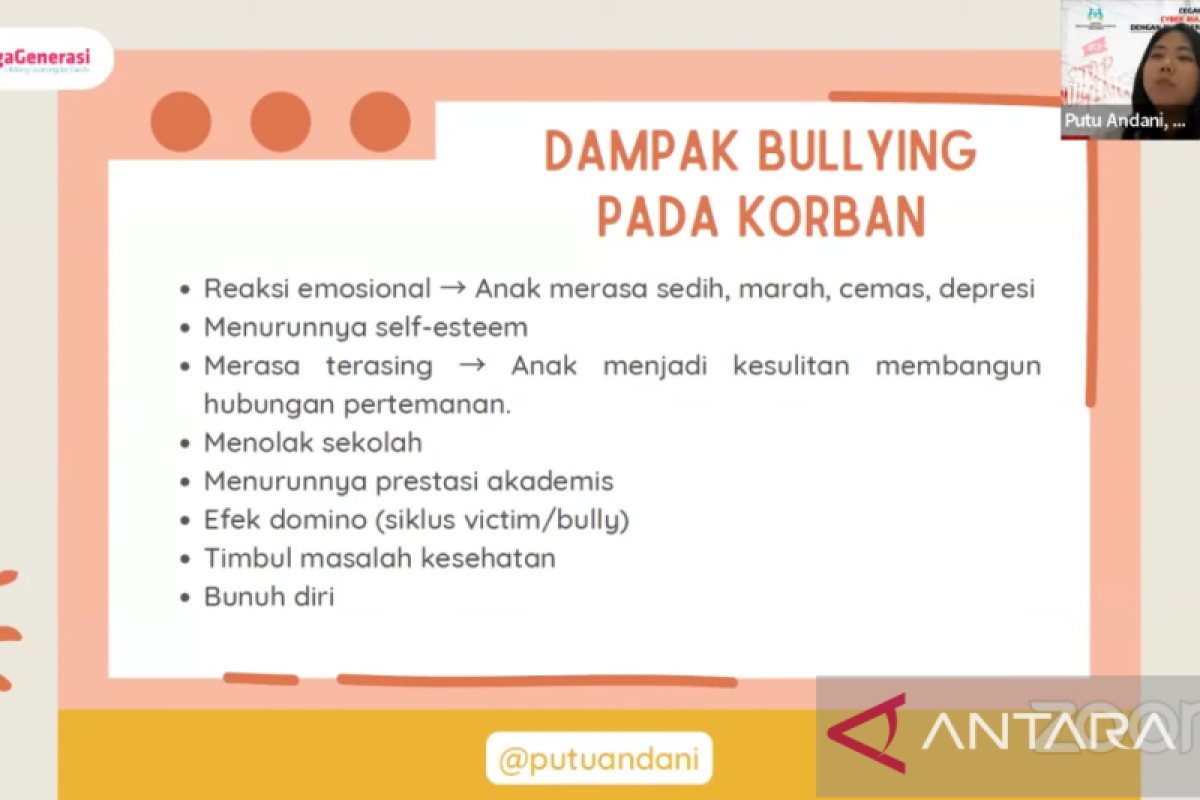 Psikolog: Perundungan bisa sebabkan anak merasa rendah diri