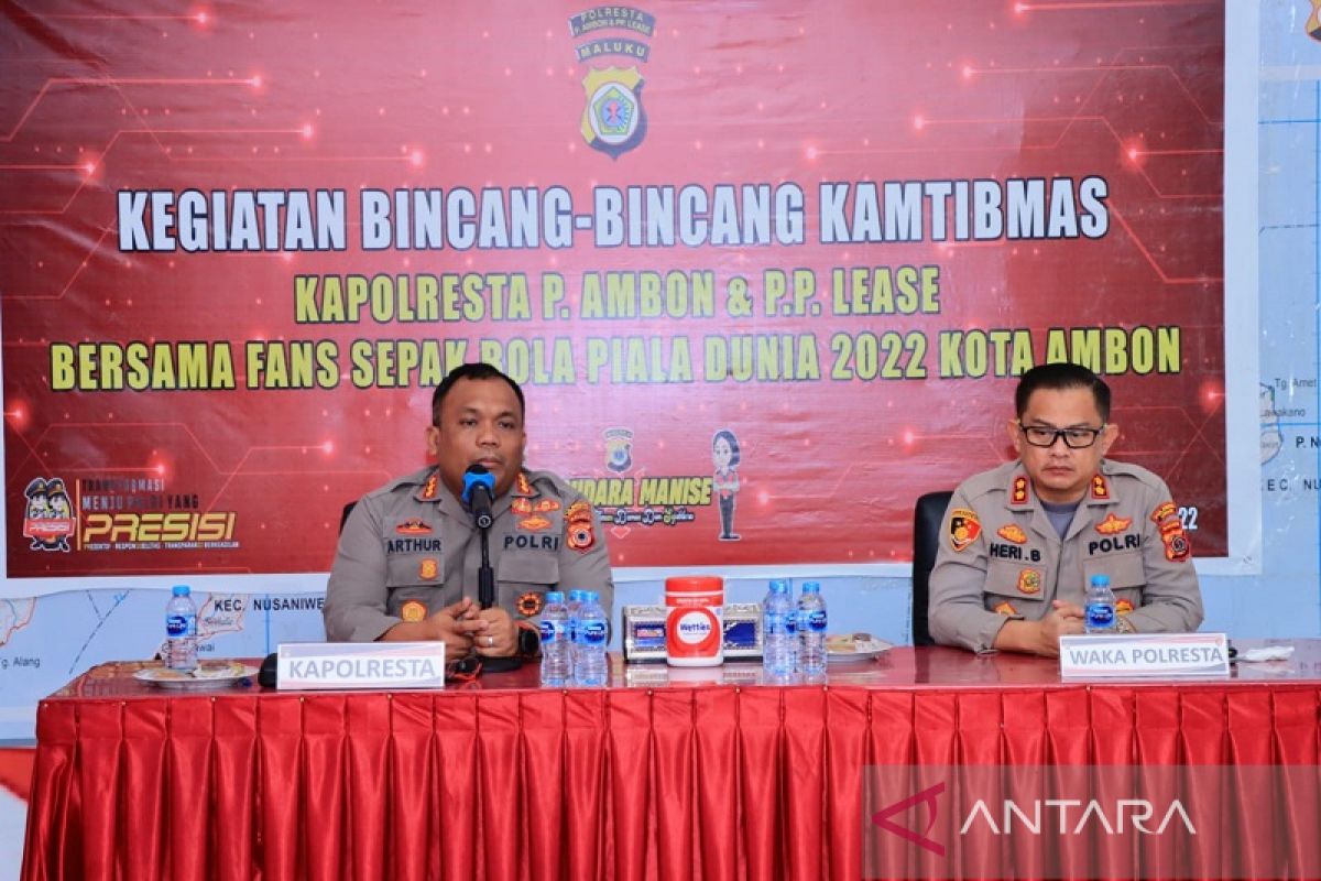 Kapolresta Ambon minta euforia piala dunia jangan ganggu kamtibmas