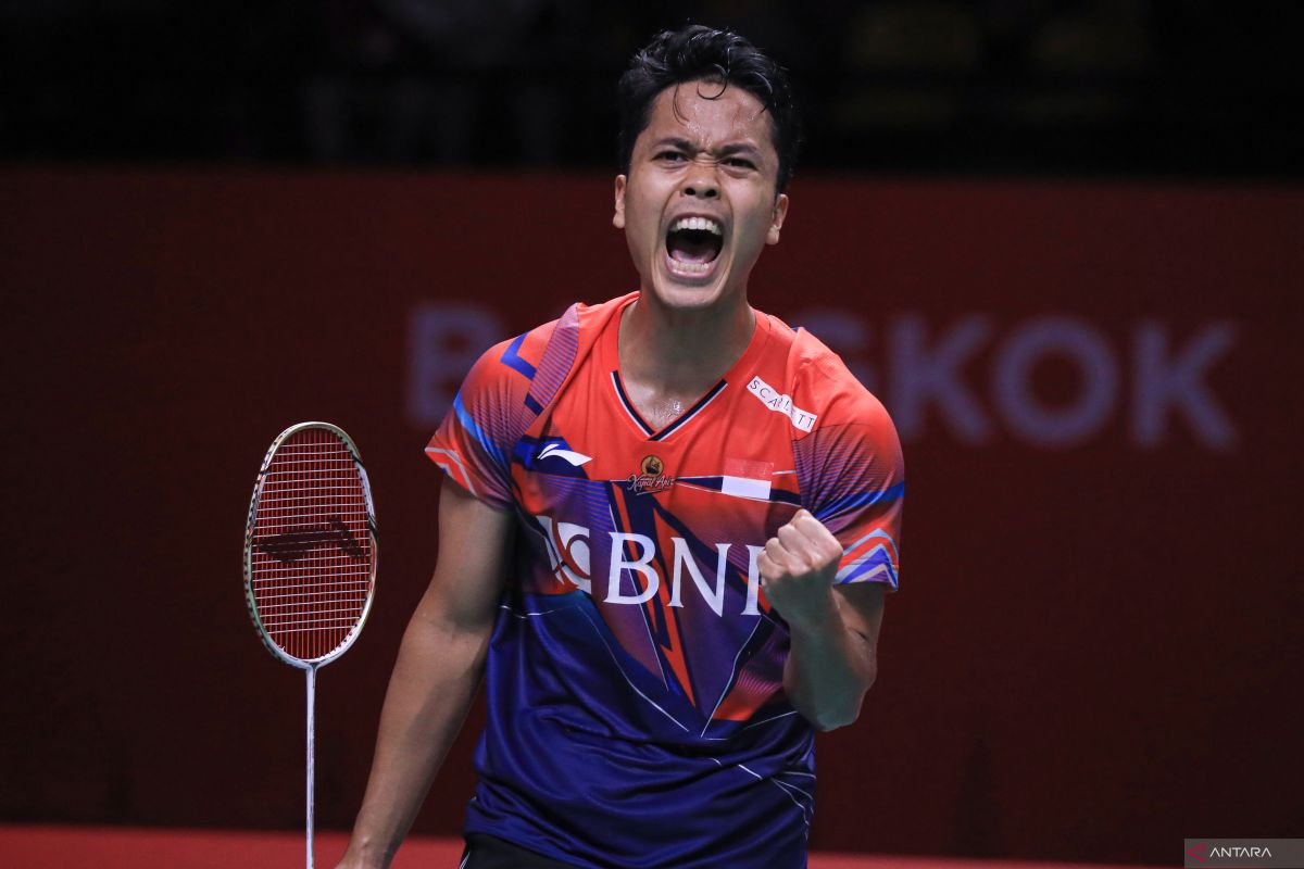 Anthony Sinisuka Ginting kembali tundukkan Jonatan Christie untuk ke final World Tour Finals 2022