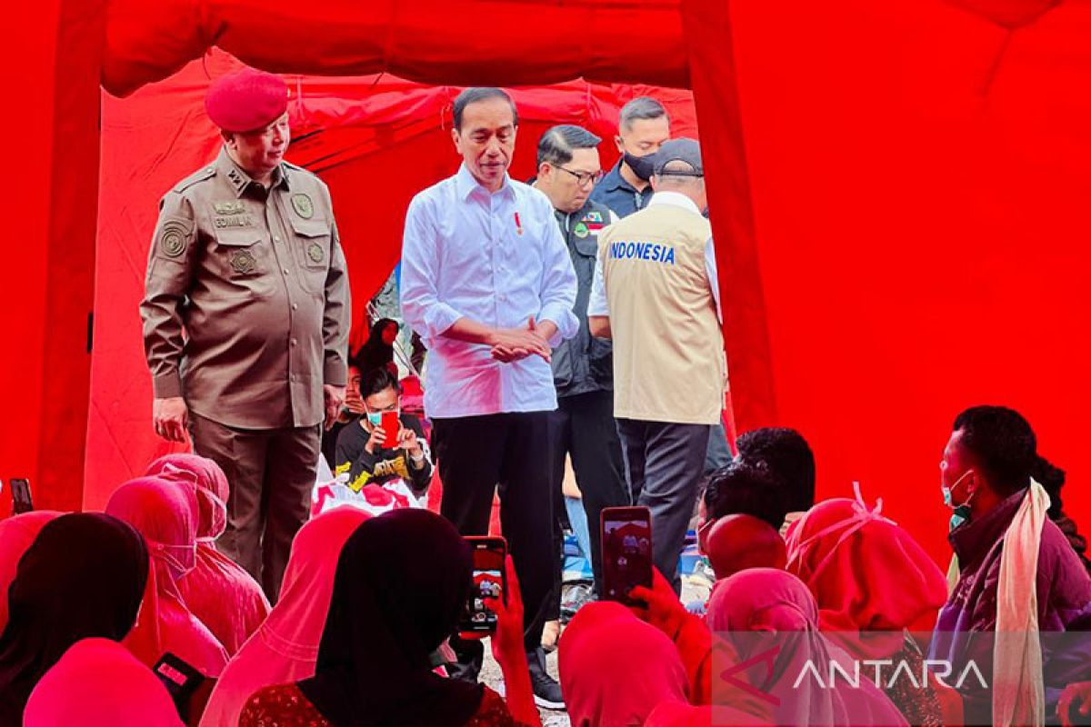 Presiden: Penentuan tingkat kerusakan rumah di Cianjur oleh PUPR