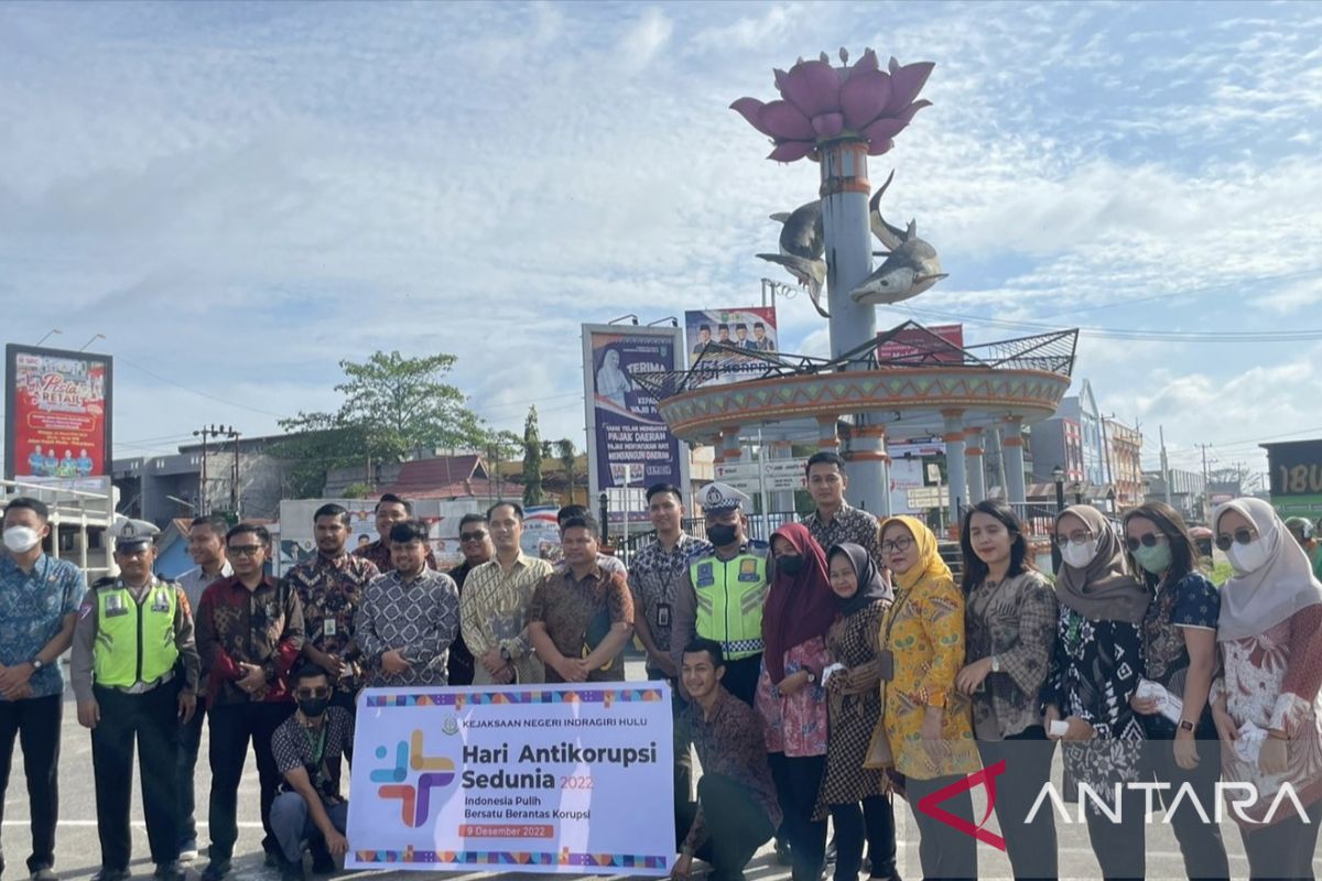 Jaksa di Inhu turun ke jalan peringati Hari Anti Korupsi