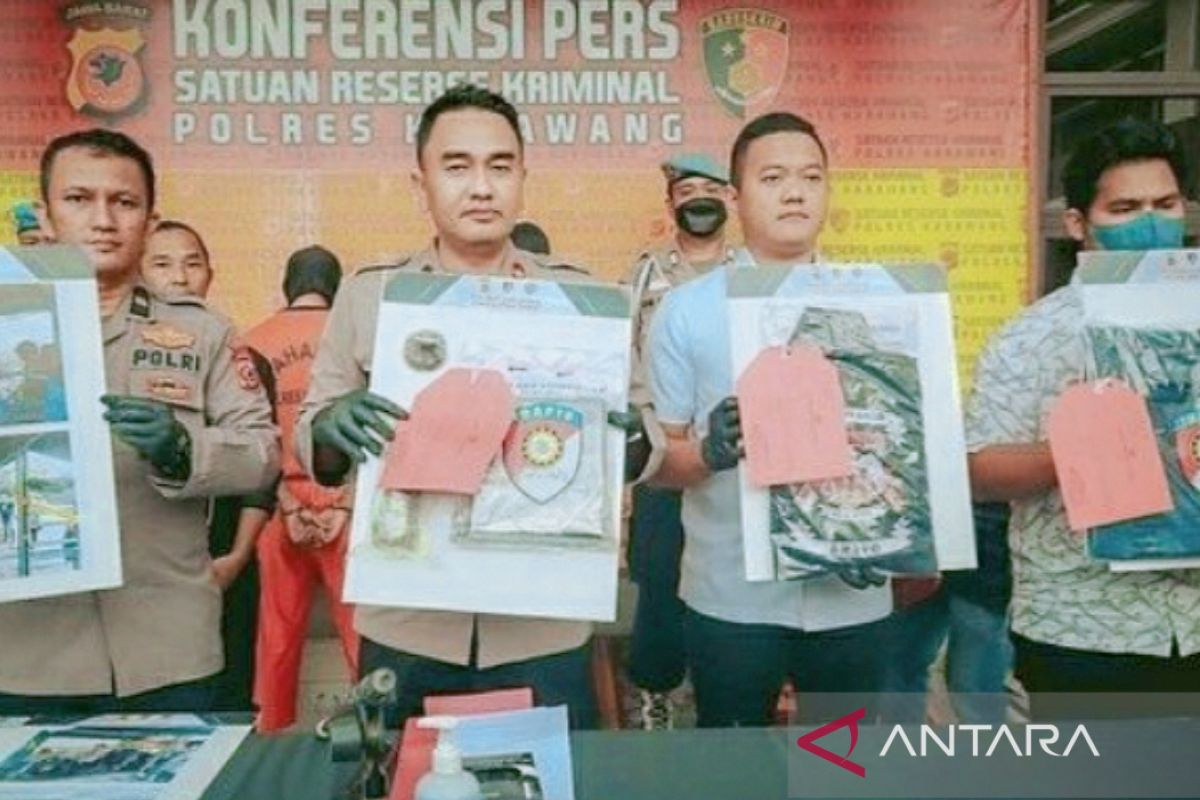 Polres Karawang umumkan penangkapan pelaku pembakar bengkel
