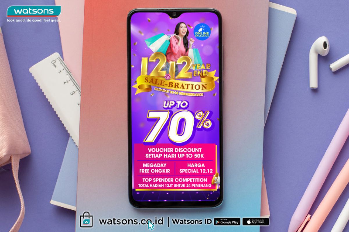 Watsons ramaikan Harbolnas dengan "12.12 Year End Salebration"