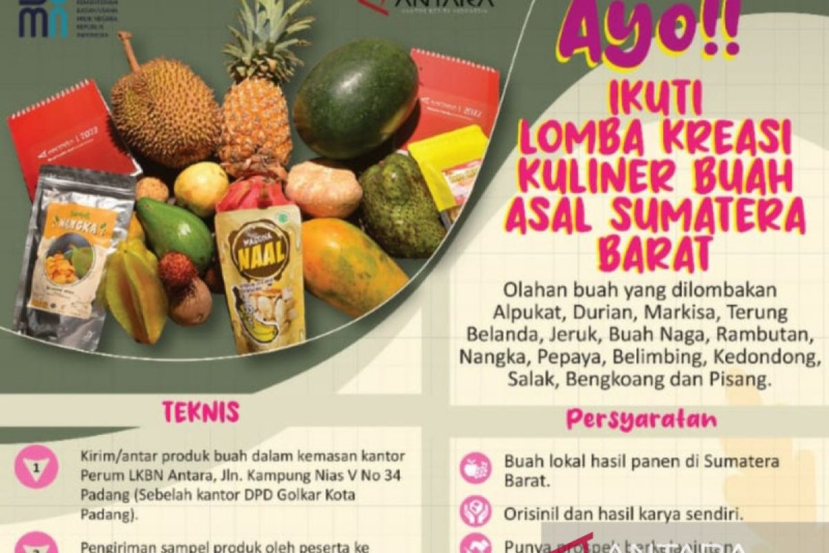Berbagai kuliner unik ikut lomba kreasi kuliner HUT Antara di Padang