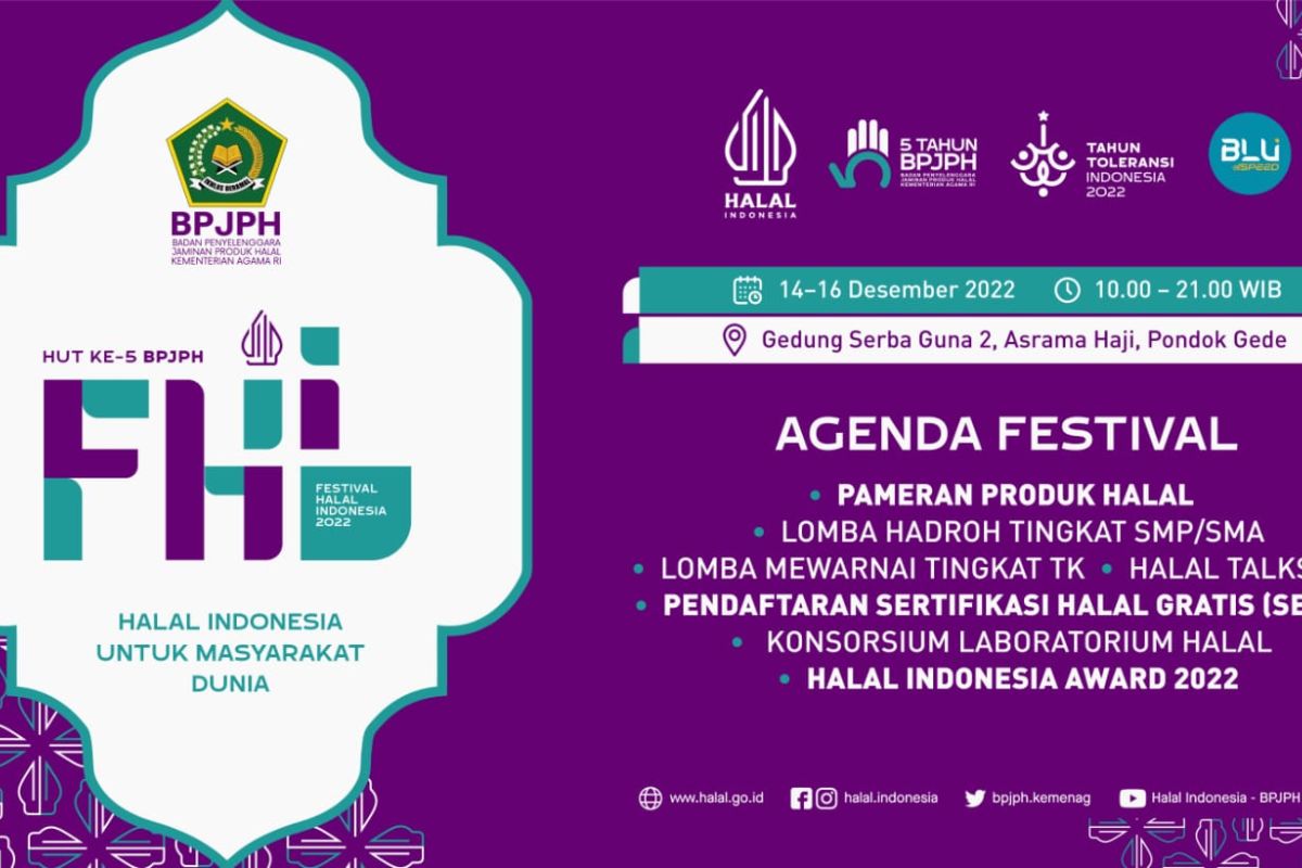 Kemenag gelar Festival Halal Indonesia peringati HUT Ke-5 BPJPH