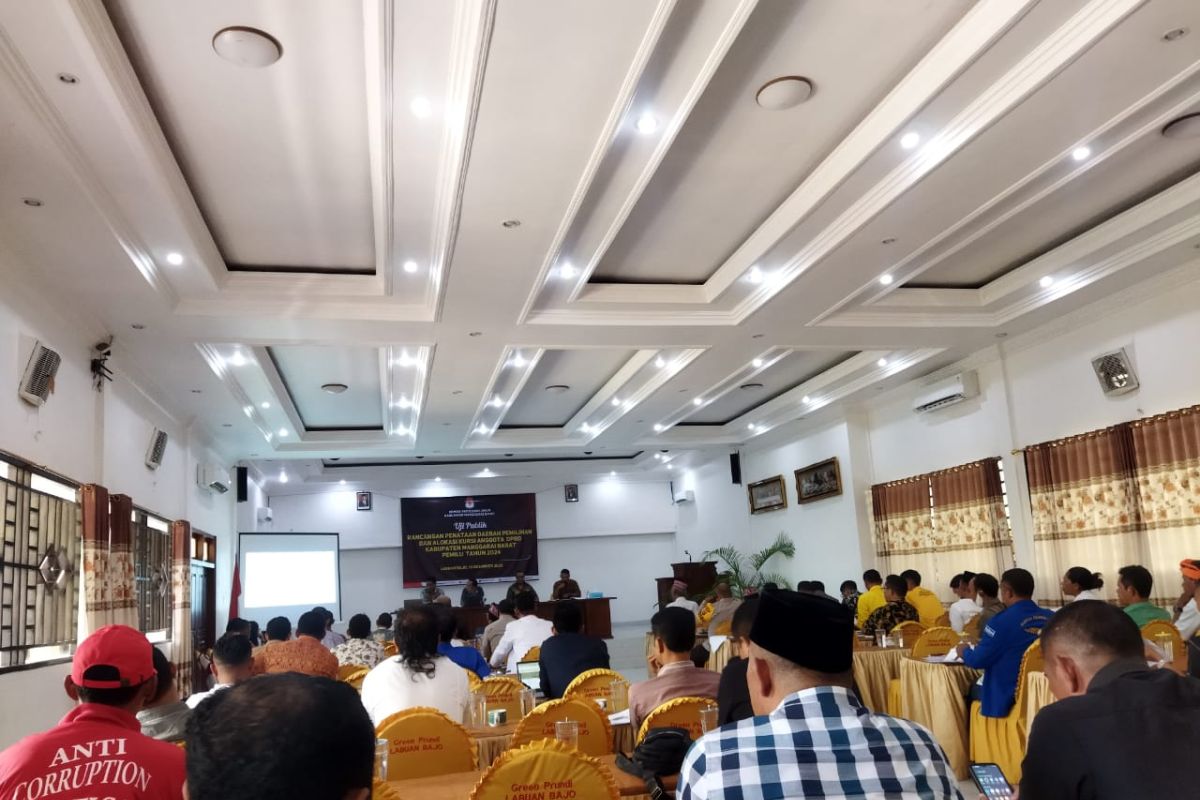 KPU Manggarai Barat uji publik tiga rancangan daerah pemilihan Pemilu 2024