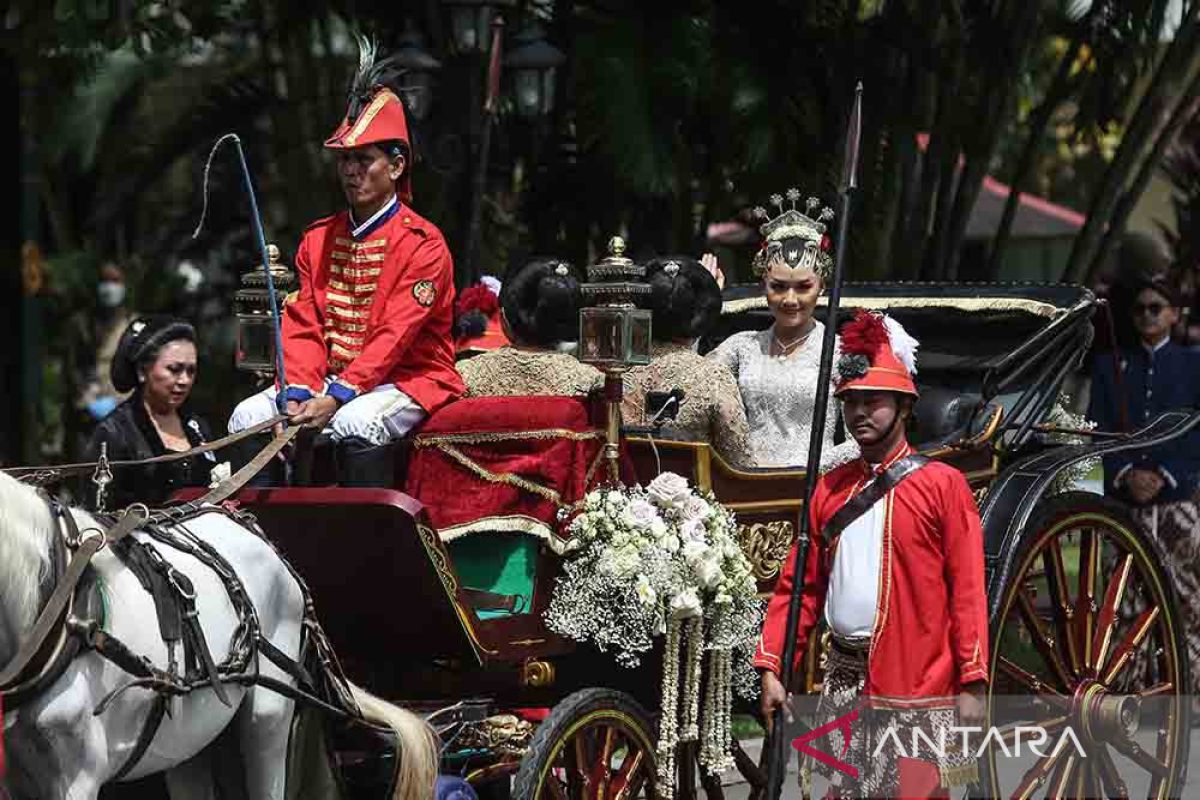 Kereta kuda antarkan Erina Gudono menuju Pendopo Agung Ambarrukmo