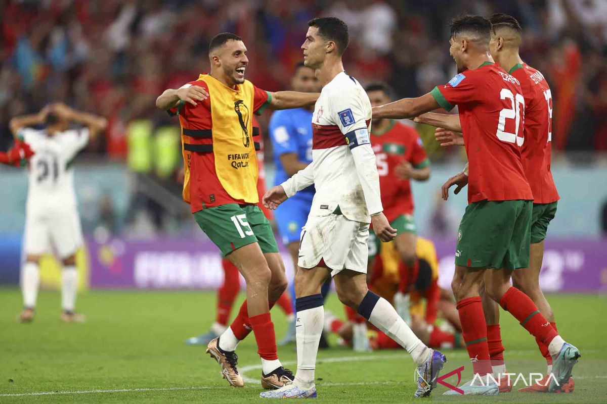 Maroko ke semifinal Piala Dunia usai bantai Portugal, Ronaldo menangis