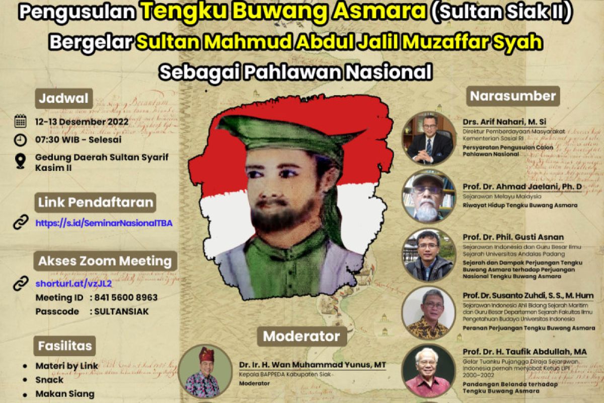 2.500 peserta bakal ikuti seminar usulan Sultan Siak II jadi pahlawan