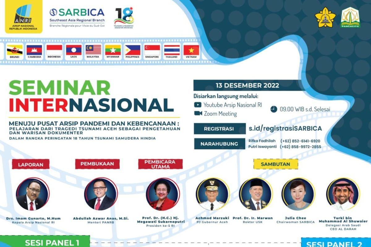 18 tahun tsunami Aceh telah menjadi warisan dokumenter, ANRI gelar seminar internasional