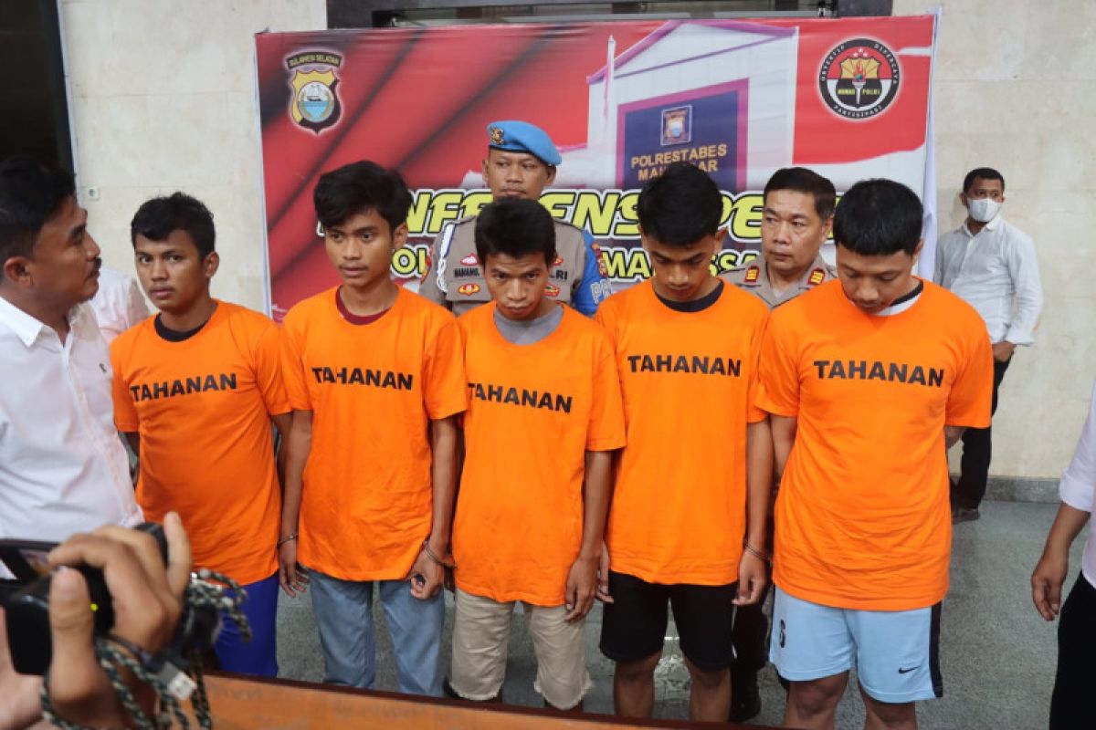 Polrestabes menangkap puluhan pelaku pembusuran di Makassar