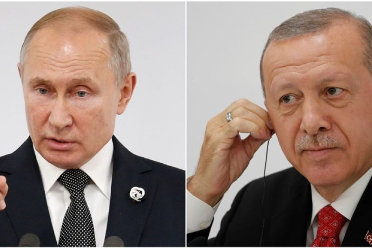 Presiden Rusia Vladimir Putin dan Erdogan bahas kerja sama energi dan ekspor biji-bijian