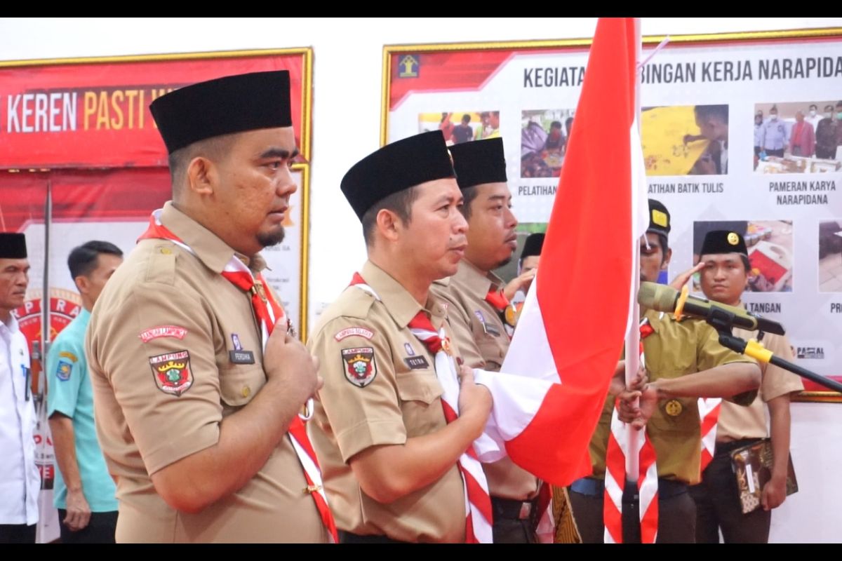 Kwarcab Pramuka Lampung lantik pengurus Gugus Depan Lapas Kalianda