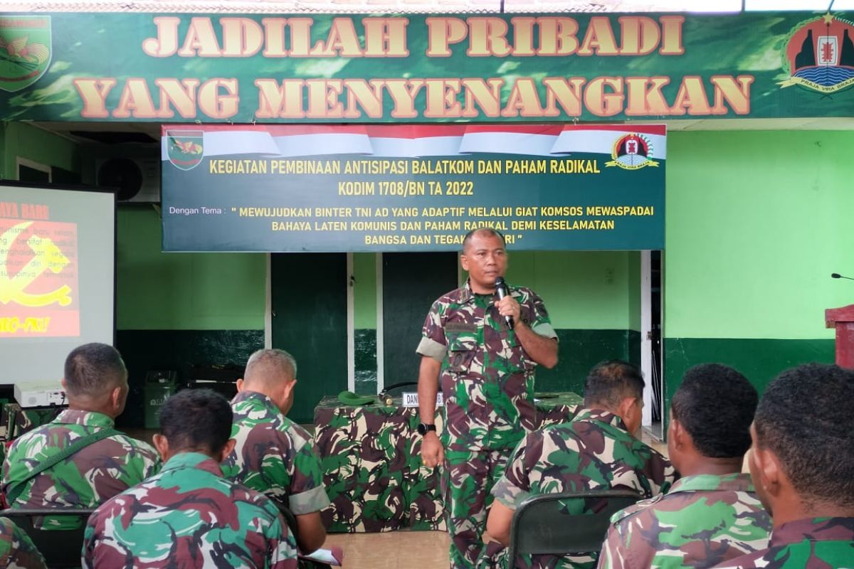 Kodim Biak Numfor beri pembinaan antisipasi bahaya laten komunis