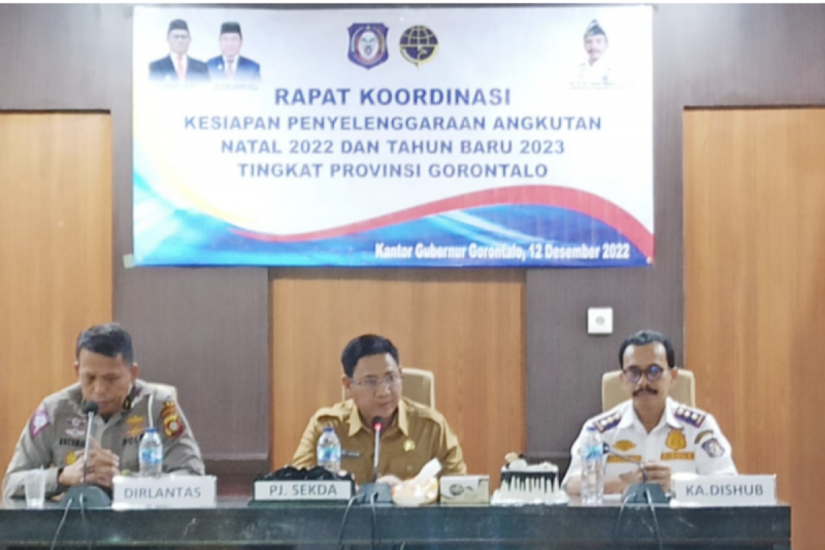 Dishub Gorontalo koordinasi kesiapan angkutan Natal dan Tahun Baru