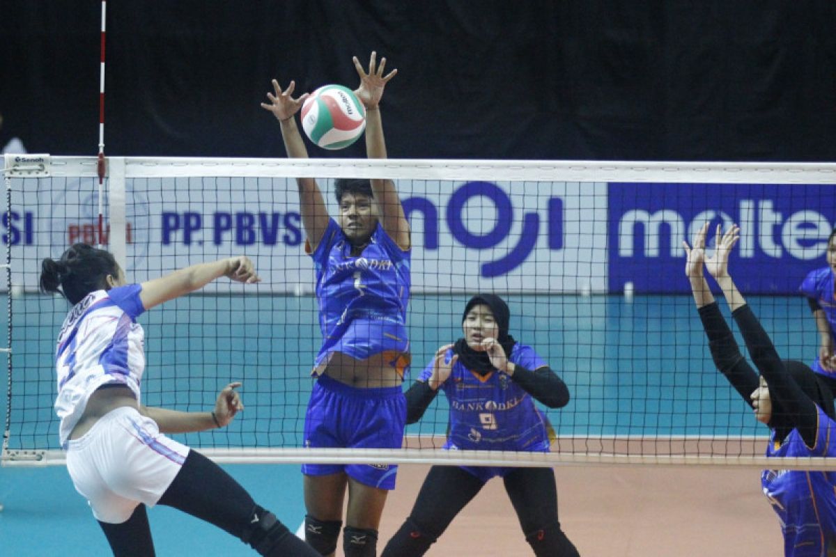 Tim putri DKI kalah dari Jawa Tengah di Kejurnas Bola Voli Junior 2022